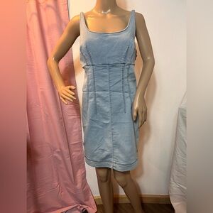 No Boundaries Light Blue Denim Mini Dress (L 12-14)